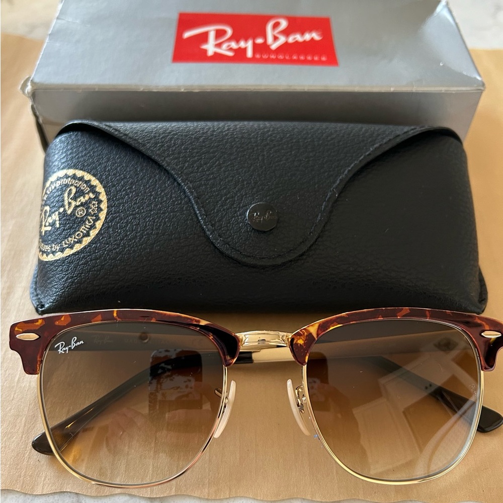 Ray-Ban Tortoise Clubmaster Flash Lenses Copper Gradient Flash RB3716